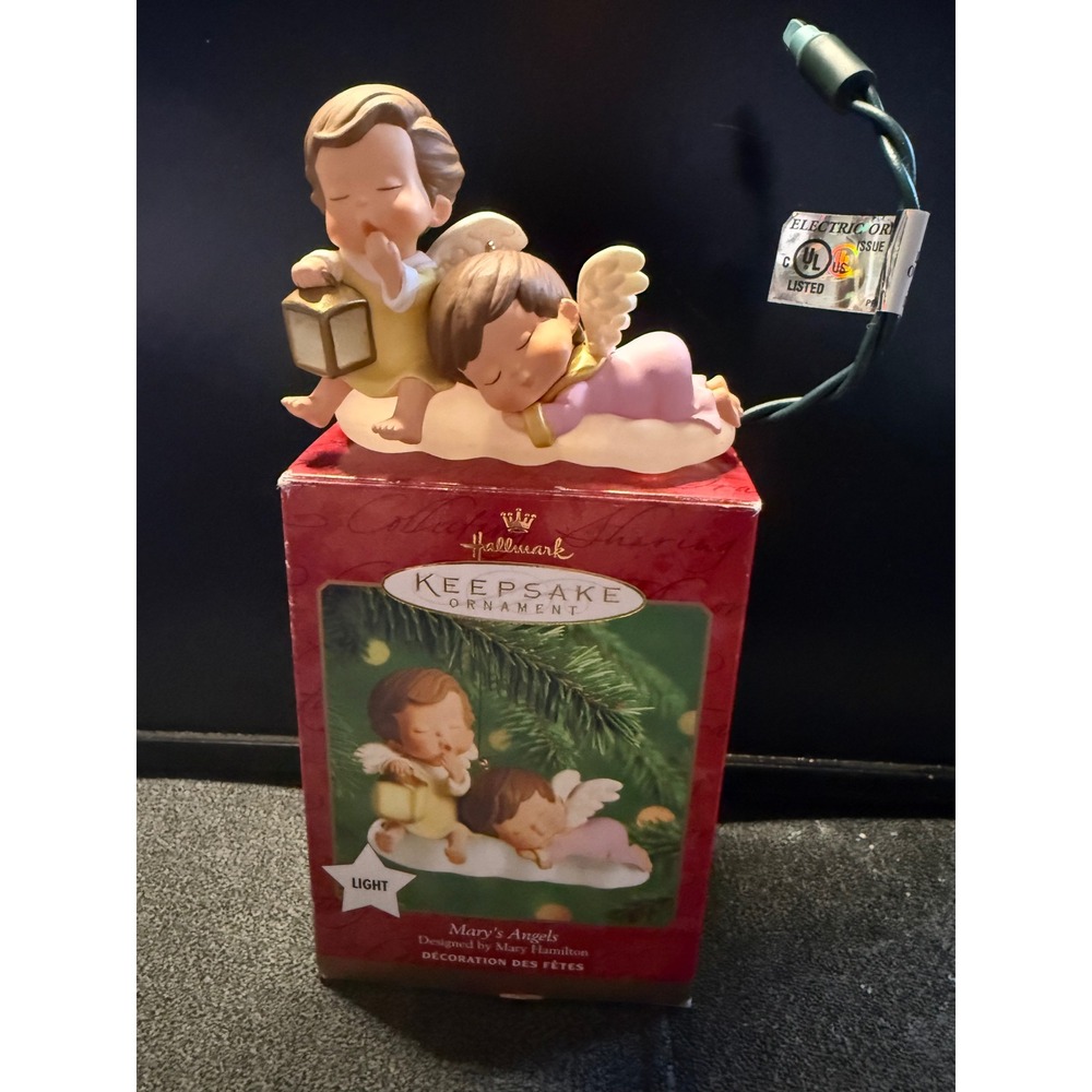 Hallmark Keepsake Marys Angels Light Up Christmas Ornament Mary Hamilton Boxed